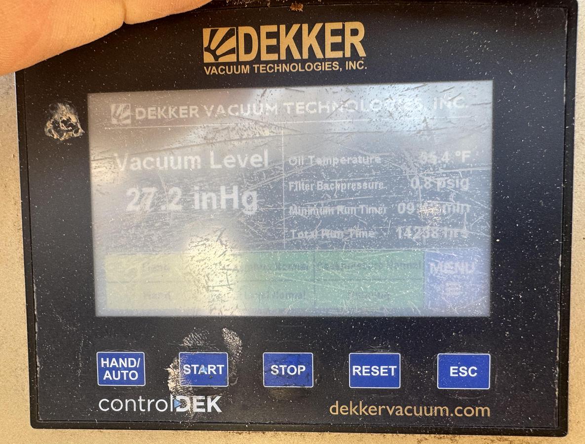 Used DEKKER VMX0553KA1-00, Vmax, 40 HP OIL SEALED LIQUID RING VACUUM PUMP WITH CONTROL