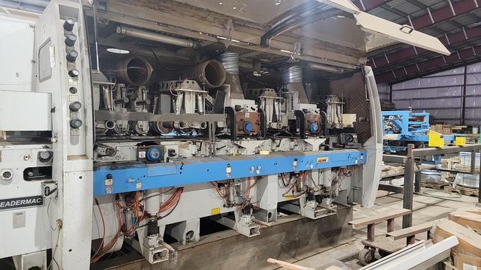 Used LEADERMAC PLANERMAC 445, 18" TOP AND BOTTOM, 4-HEAD HIGH SPEED PLANER-MOULDER