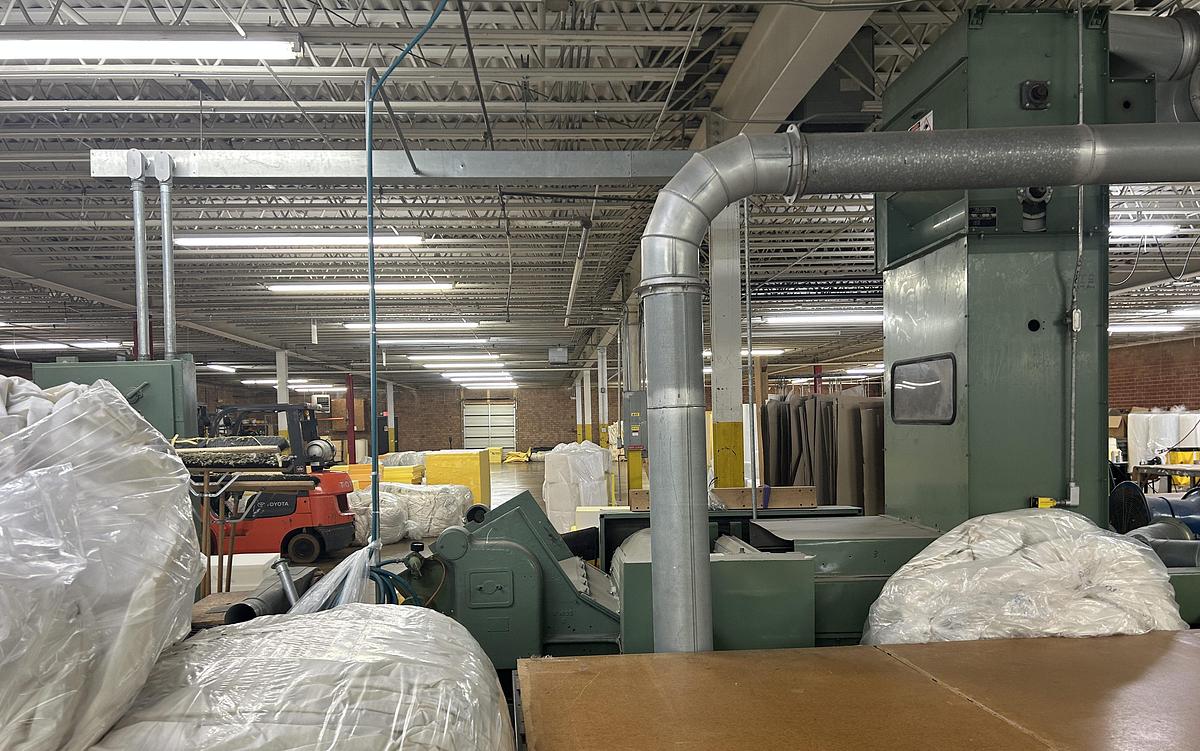 Used FIBER CONTROLS D-10(Z38) FIBER OPENING & BLOWING TYPE PILLOW/CUSHION STUFFING/FILLIING SYSTEM