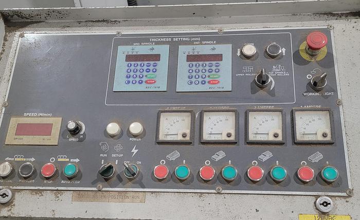 Used LEADERMAC PLANERMAC 445, 18" TOP AND BOTTOM, 4-HEAD HIGH SPEED PLANER-MOULDER