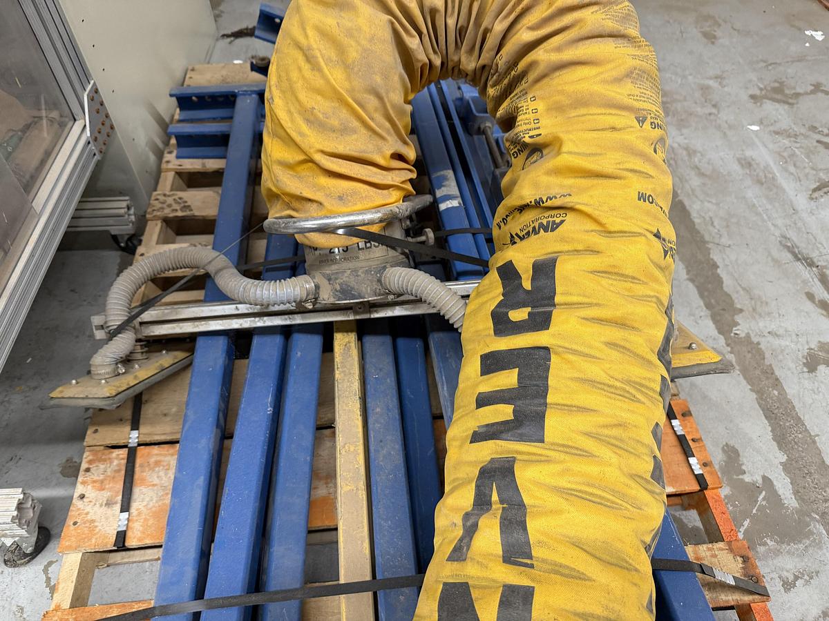 Used ANVER 215 LB. VACUUM LIFT WITH 36’ x 10’ X/Y CEILING GANTRY 