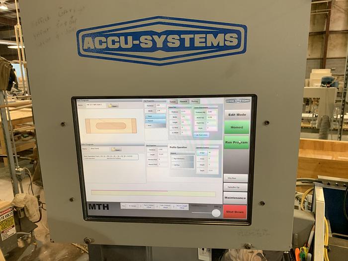 Used ACCU-SYSTEMS MTH, 10' MORTISE, TENON, AND HAUNCH MACHINE