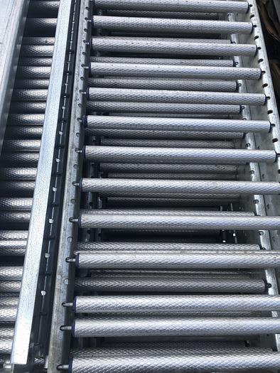 Used LOT OF FLOW RACK (~100), 12" WIDE X 7'-8" ROLLER CONVEYOR