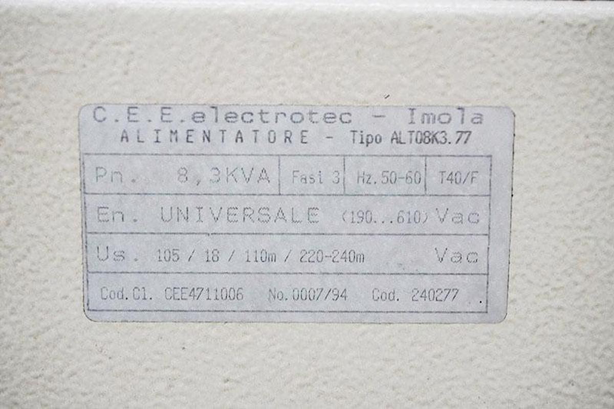 Used ELECTROTEC 45 KVA 3-PHASE (480 TO 240 VOLT) TRANSFORMER