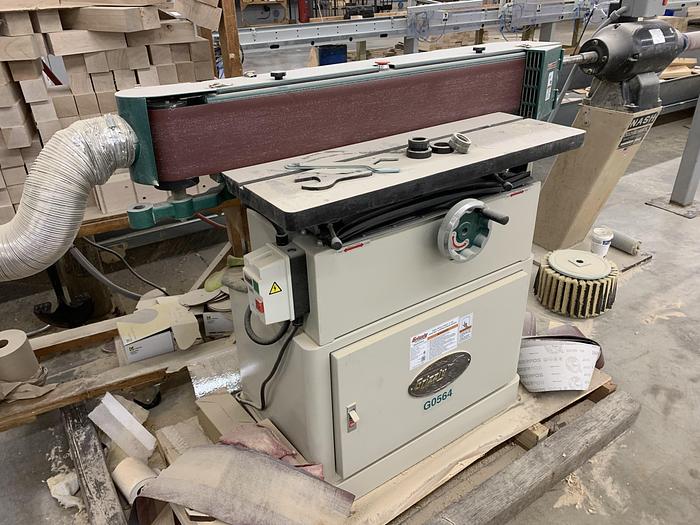 Used GRIZZLY G0564 OSCILLATING 6" x 108" EDGE SANDER & SPINDLE/DRUM SANDER WITH ACCESSORIES