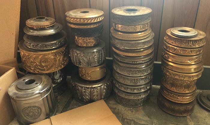 Used PISTORIOUS AM-270 ROTARY COMPOSITION PRESS W/ CONCAVE EMBOSSING WHEELS