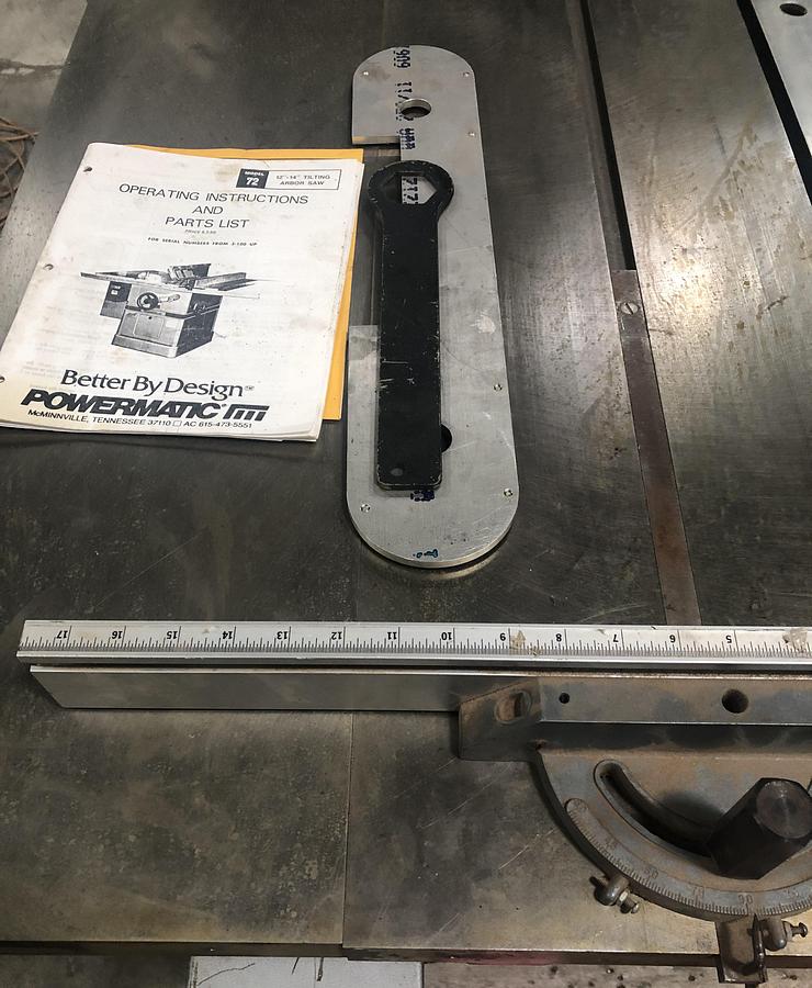 Used POWERMATIC 72A TABLE SAW