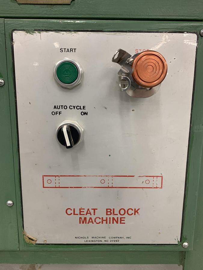 Used NICHOLS SEMI-AUTOMATIC CLEAT TRIM AND BORE MACHINE