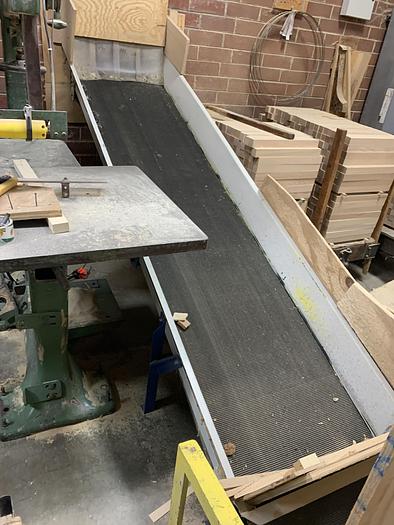 Used 24" WIDE x 12' LONG INCLINED TROUGHED POWER BELT CONVEYOR