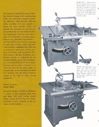 Used TANNEWITZ XJSH ROLLING VARIETY SAW WITH HYDRAULIC ADJUSTMENT