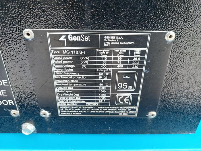 Used Genset MG110 S-I
