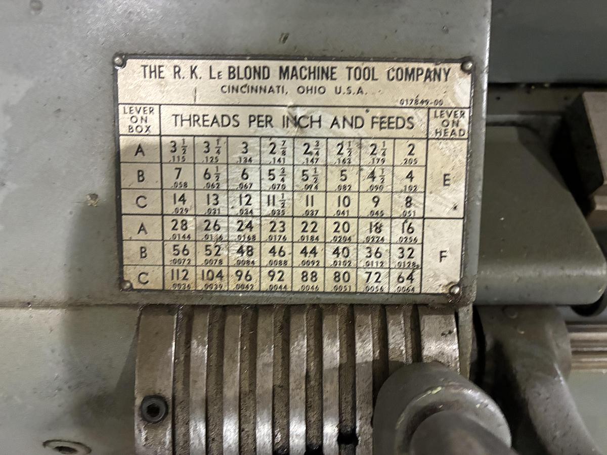 Used LEBLOND LATHE