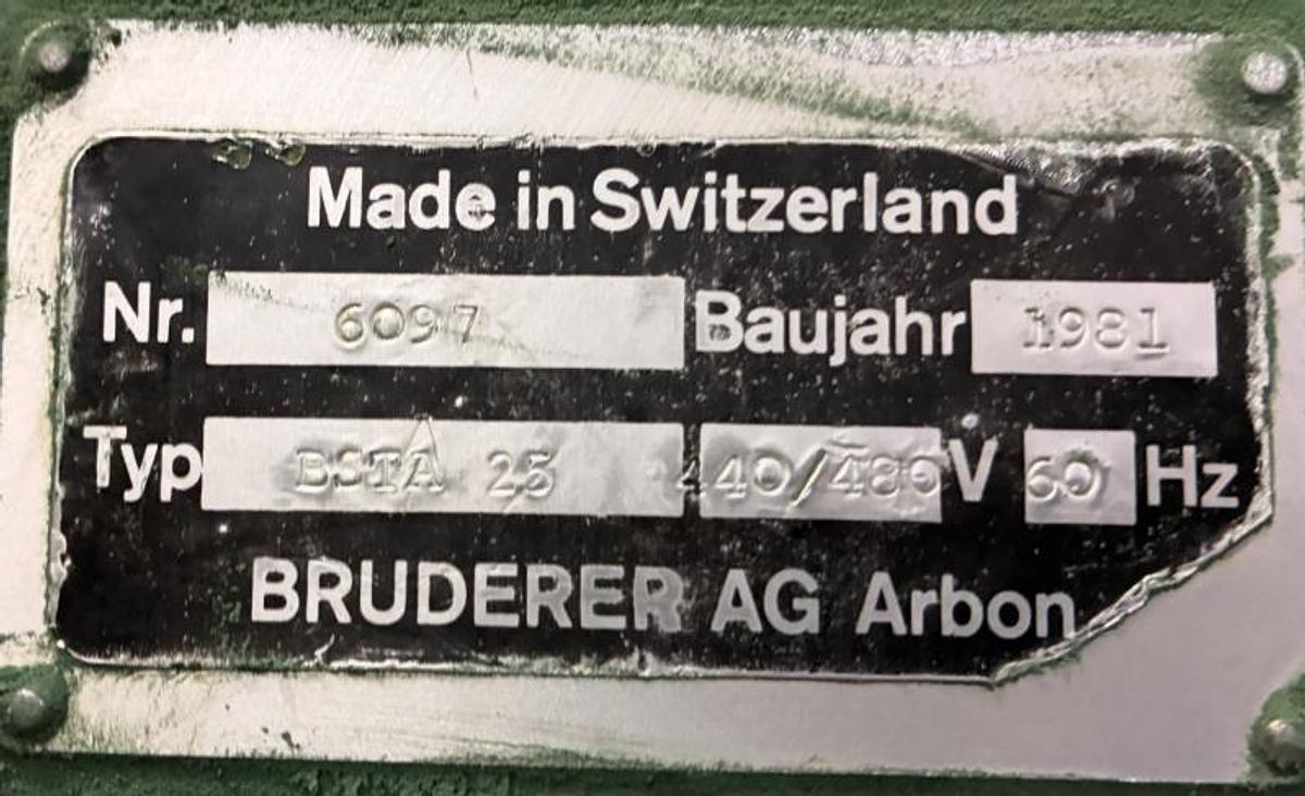 Used 1981 BRUDERER BSTA 25