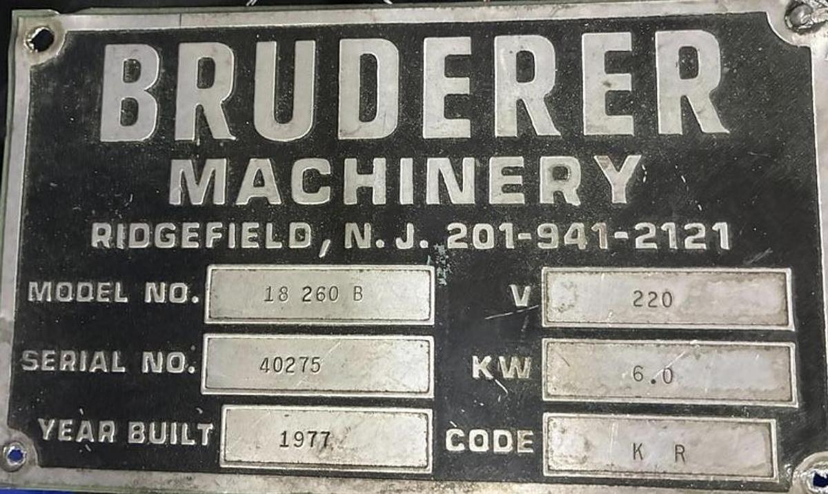Used BRUDERER 18-260b