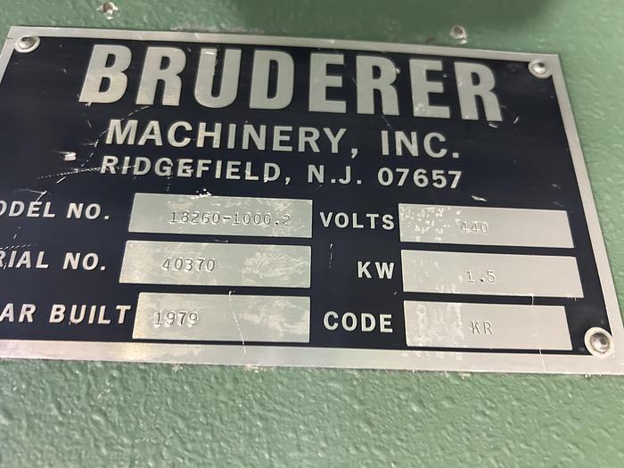 Used BRUDERER 18260-1000.2