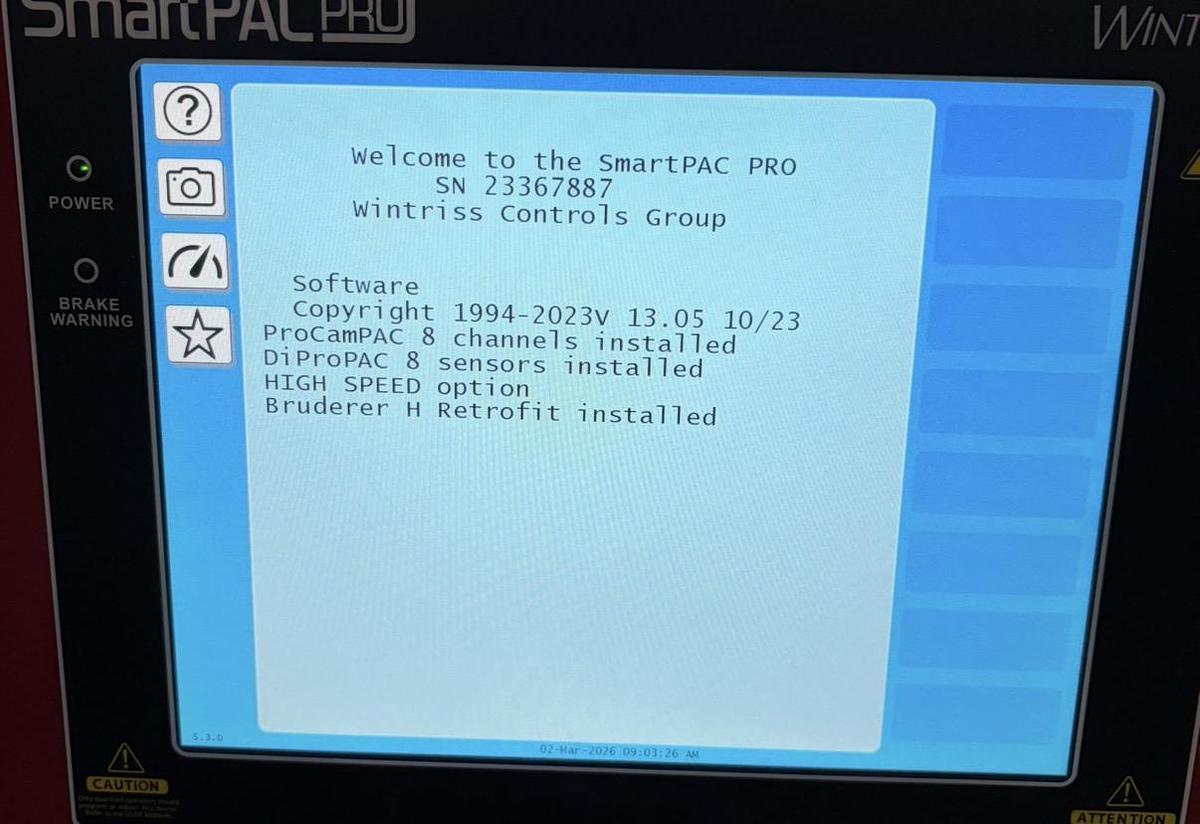 Used BRUDERER BSTA 30II with WINTRISS SMART PAC PRO