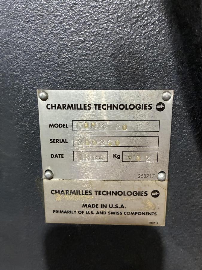 Used 1994 CHARMILLES TECH EDM FORM 20 FROM 20