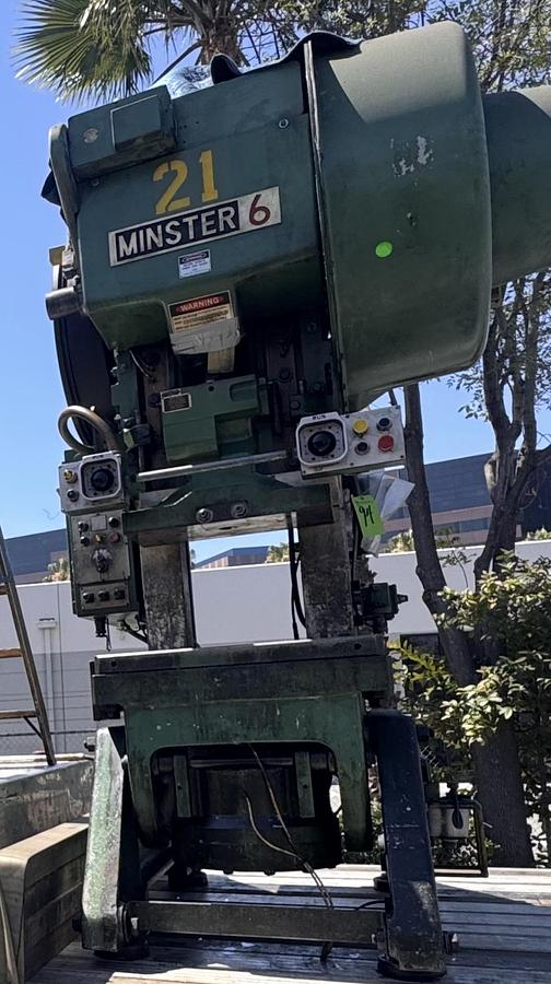 Used MINSTER #6SS 6" STROKE, BACK GEARED OBI PUNCH PRESS