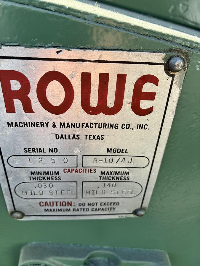 Used ROWE B10/4J