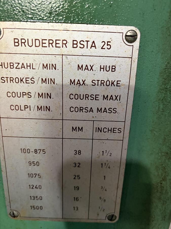 Used BRUDERER BSTA 30II *