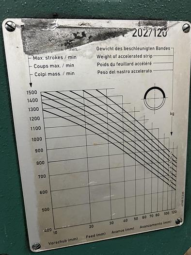 Used BRUDERER BSTA 60HSL HIGH SPEED  UNDERDRIVE