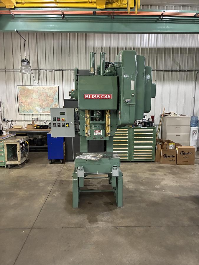 Used 60 TON BLISS MODEL C60, 4" STROKE, BACK GEARED PUNCH PRESS