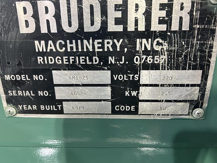 Used BRUDERER RM1825