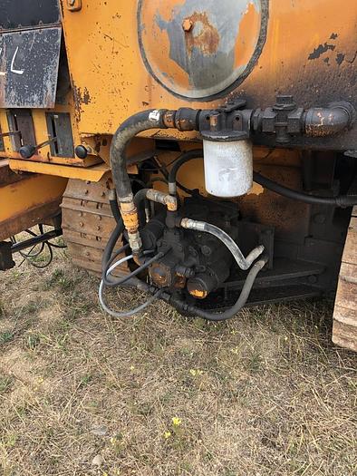 Used HB19356 Drain-hole Drill, mounted on Case 1150C Dozer Jensen JDC HV100  on Case 1150C track drill