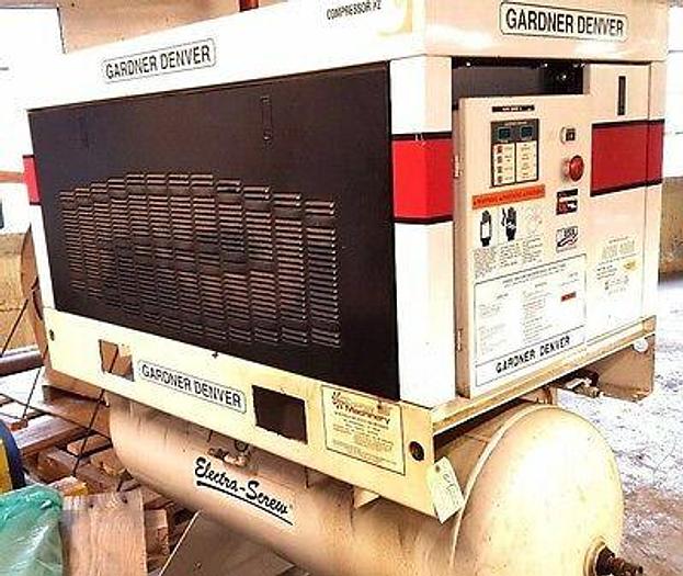 Used 1995 Gardner Denver 15 HP Air Compressor Model EBERDF with Compressed Air Dryer