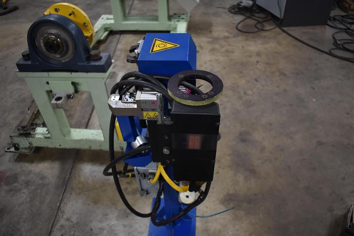 Used Yaskawa Motoman MA3100 Complete Robotic Welding Cell With Miller 450 and MH3100 positioner On Track
