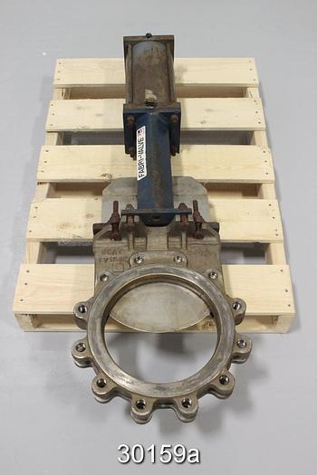 Used Fabri 10" Air Operated Knife Gate Valve (Stainless Steel) #30159