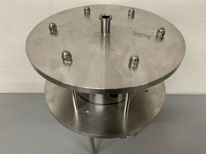 Used Glass Chromatography Column 2.3 Liter Sample Tank w/ 1" & 3/4" Sanitary Fittings