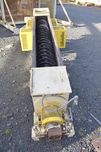 Used 12ft Ribbon screw feeder conveyor, 16" feeder conveyor