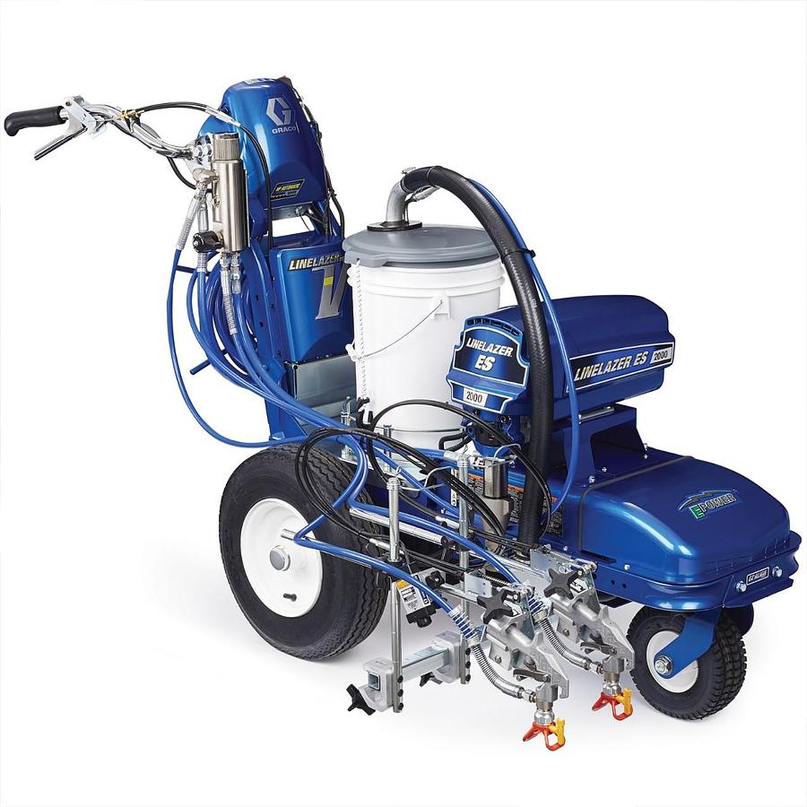 LineLazer V ES 2000 HP Automatic Series Battery-Powered Airless Line Striper, 2 Auto Guns, LazerGuide 2000