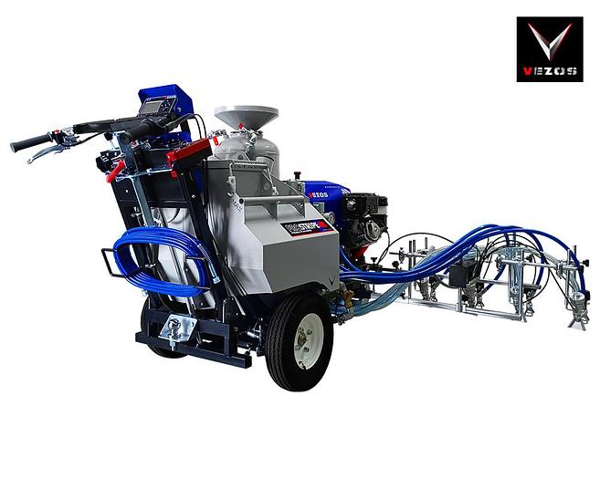 Line Striper PROSTRIPE 400 SP LINEMATIC - Selective Steering - Pressurized Bead System - 4 Paint Gun