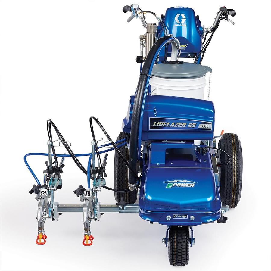 LineLazer V ES 2000 HP Automatic Series Battery-Powered Airless Line Striper, 1 Auto Gun, 1 Manual Gun, LazerGuide 2000