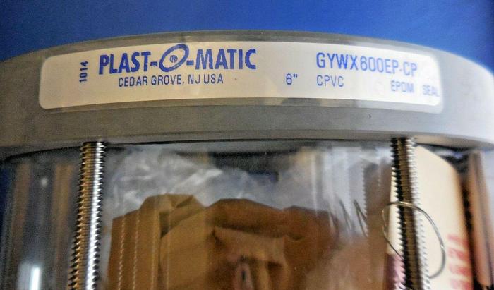 Plast-O-Matic GYWX600EP-CP Wafer Sight Glass (EPDM Seal, 6", CPVC) "NEW"