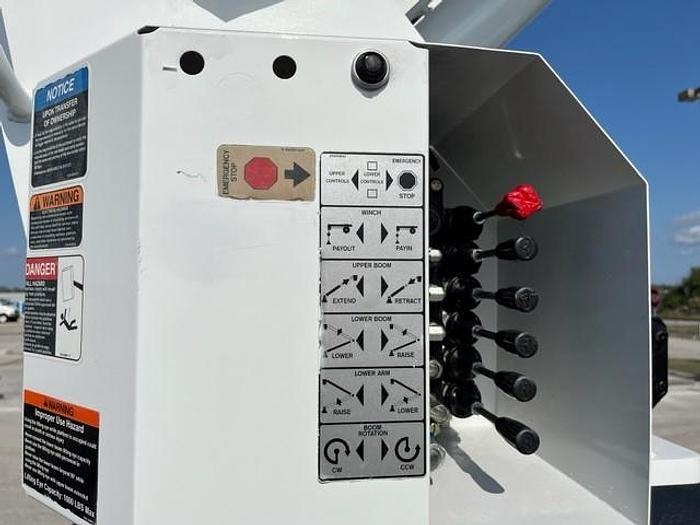 Used 2007 INTERNATIONAL 7400 65FT FLATBED BUCKET TRUCK W/ MATERIAL HANDLER