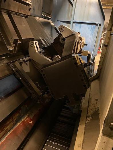 Used Mazak CNC Lathe, Model Slant Turn 50N 3000U, Swing 31.7", Turning Diameter 22", Cutting Length 121.4", 15 Position Turret, Mazatrol T Plus Control