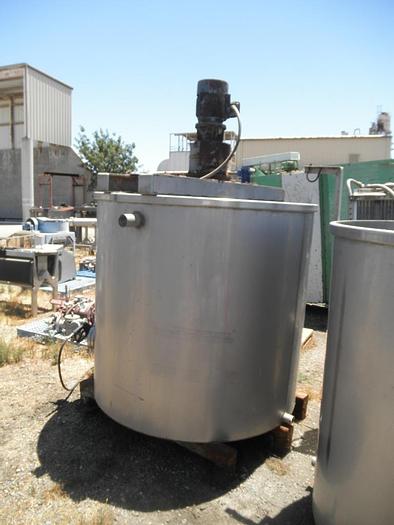 Used Tank, 750 Gallon, S/st, Agit, 3 HP, (4) #C735196