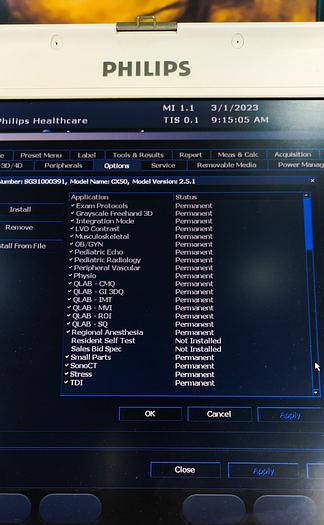Gebraucht Philips CX50 Ultraschallgerät mit Konvex Sonde SW 2.5.1