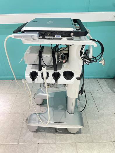 Used GE VIVID Q Ultraschallgerät mit M4S-RS Kardiosonde und Drucker 