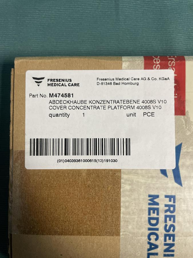 Gebraucht Fresenius Medical Care Abdeckhaube für die Konzentratebene