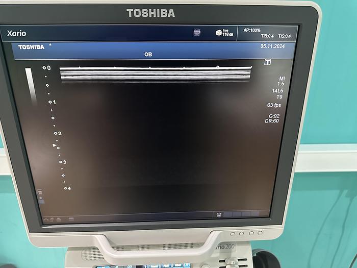 Used Toshiba Xario 200 Ultraschallgerät mit drei Sonden und Drucker 