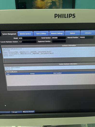Used Philips iE33 HW G.1  xMatrix Ultraschallgerät mit S5-1 Kardiosonde und Drucker