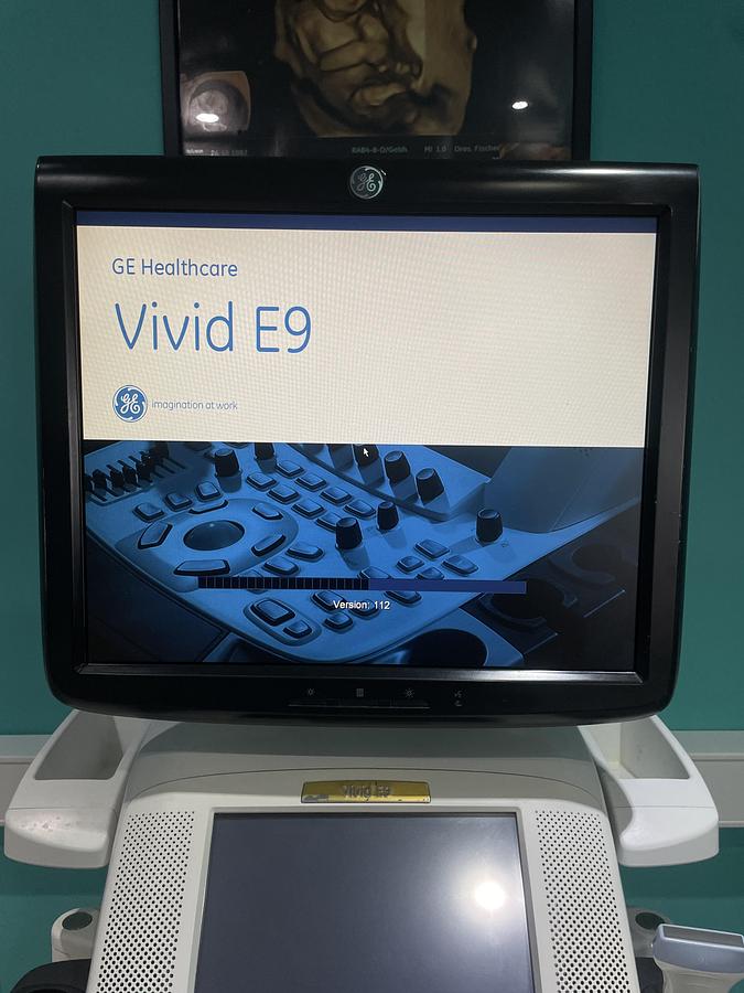 Gebraucht GE Vivid E9 Ultraschallgerät mit zwei Sonden und Drucker
