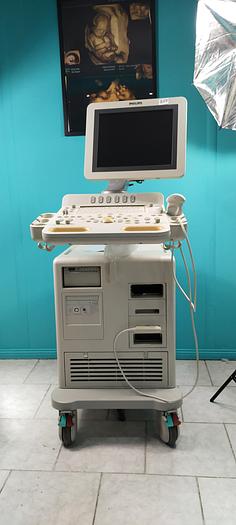 Gebraucht Philips HD7 XE Diagnostik Ultraschallsystem mit konvex Sonde, Drucker und DVD Brenner