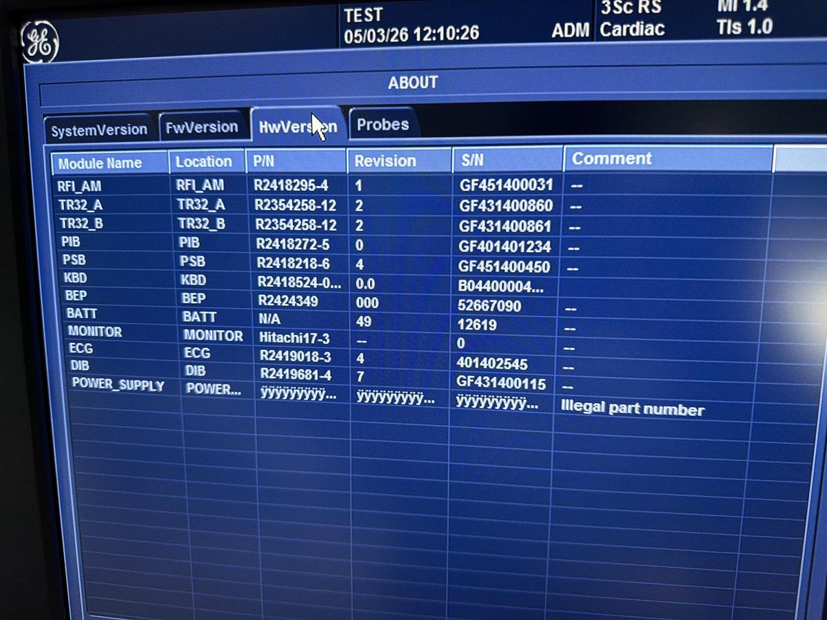 Gebraucht GE Vivid S6 Ultraschallgerät mit 3Sc-RS kardio Sonde