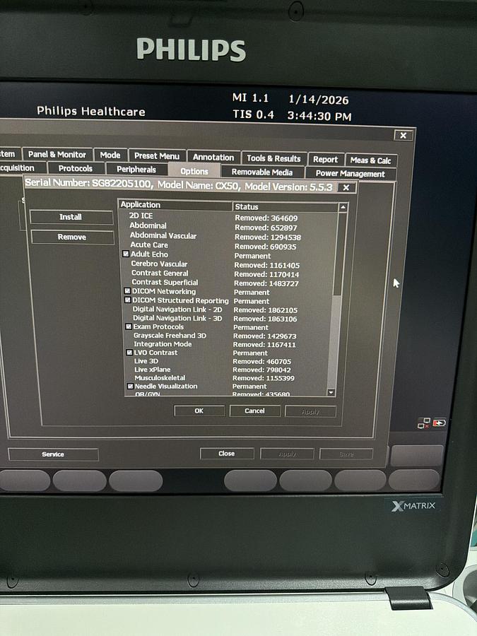 Gebraucht Philips CX50 XMATRIX HW E.0 SW 5.5.3 Ultraschallgerät mit zwei Sonden