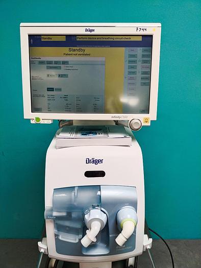 Gebraucht Dräger Infinity C500 Evita V500  Beatmungseinheit auf Trolley SW 2.40